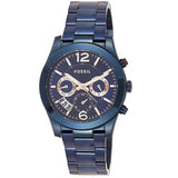 Buy Shop Fossil Perfect Boyfriend Multifunction Blue Dial Blue Steel Strap Watch for Women - ES4093 USA Online