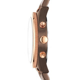Buy Shop Fossil Perfect Boyfriend Multifunction Brown Dial Two Tone Steel Strap Watch for Women - ES4284 USA Online