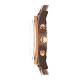 Buy Shop Fossil Perfect Boyfriend Multifunction Brown Dial Two Tone Steel Strap Watch for Women - ES4284 USA Online