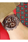 Buy Shop Fossil Perfect Boyfriend Multifunction Maroon Dial Maroon Steel Strap Watch for Women - ES4110 USA Online