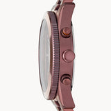 Buy Shop Fossil Perfect Boyfriend Multifunction Maroon Dial Maroon Steel Strap Watch for Women - ES4110 USA Online
