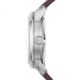 Buy Shop Fossil Pilot 54 Automatic Black Dial Brown Leather Strap Watch for Men - ME3118 USA Online