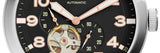 Buy Shop Fossil Pilot 54 Automatic Black Dial Brown Leather Strap Watch for Men - ME3118 USA Online