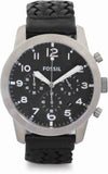 Buy Shop Fossil Pilot 54 Chronograph Black Dial Black Leather Strap Watch for Men - FS5181 USA Online
