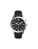 Buy Shop Fossil Pilot 54 Chronograph Black Dial Black Leather Strap Watch for Men - FS5181 USA Online