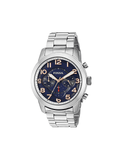 Buy Shop Fossil Pilot 54 Chronograph Navy Blue Dial Silver Steel Strap Watch for Men - FS5203 USA Online