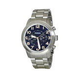 Buy Shop Fossil Pilot 54 Chronograph Navy Blue Dial Silver Steel Strap Watch for Men - FS5203 USA Online