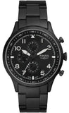Buy Shop Fossil Pilot Chronograph Black Dial Black Steel Strap Watch for Men - FS5811 USA Online