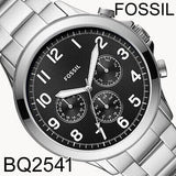 Buy Shop Fossil Pilot Chronograph Black Dial Silver Steel Strap Watch for Men - FS5141 USA Online