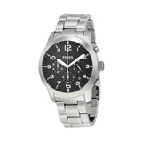Buy Shop Fossil Pilot Chronograph Black Dial Silver Steel Strap Watch for Men - FS5141 USA Online
