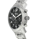 Buy Shop Fossil Pilot Chronograph Black Dial Silver Steel Strap Watch for Men - FS5141 USA Online