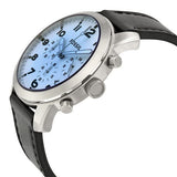 Buy Shop Fossil Pilot Chronograph Sky Blue Dial Black Leather Strap Watch for Men - FS5162 USA Online