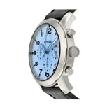 Buy Shop Fossil Pilot Chronograph Sky Blue Dial Black Leather Strap Watch for Men - FS5162 USA Online
