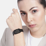 Buy Shop Fossil Raquel Black Dial Black Metal Bracelet Watch for Women - ES5385 USA Online