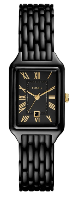 Buy Shop Fossil Raquel Black Dial Black Metal Bracelet Watch for Women - ES5385 USA Online
