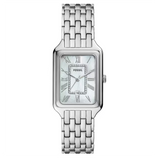 Fossil Raquel Three Hand Date Mother of Pearl Dial Silver Steel Strap Watch for Women - ES5306