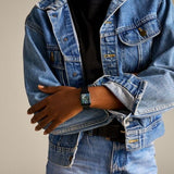 Buy Shop Fossil Raquel Three Hand Date Black Dial Black Steel Strap Watch For Women - ES5340 USA Online