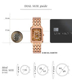 Buy Shop Fossil Raquel Three Hand Date Brown Dial Rose Gold Steel Strap Watch For Women - ES5323 USA Online