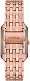 Buy Shop Fossil Raquel Three Hand Date Brown Dial Rose Gold Steel Strap Watch For Women - ES5323 USA Online