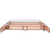 Buy Shop Fossil Raquel Three Hand Date Brown Dial Rose Gold Steel Strap Watch For Women - ES5323 USA Online