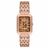 Buy Shop Fossil Raquel Three Hand Date Brown Dial Rose Gold Steel Strap Watch For Women - ES5323 USA Online