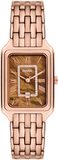 Buy Shop Fossil Raquel Three Hand Date Brown Dial Rose Gold Steel Strap Watch For Women - ES5323 USA Online
