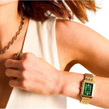 Buy Shop Fossil Raquel Three Hand Date Green Dial Gold Steel Strap Watch For Women - ES5341 USA Online