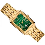 Buy Shop Fossil Raquel Three Hand Date Green Dial Gold Steel Strap Watch For Women - ES5341 USA Online