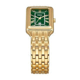 Buy Shop Fossil Raquel Three Hand Date Green Dial Gold Steel Strap Watch For Women - ES5341 USA Online