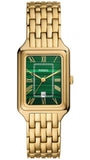 Buy Shop Fossil Raquel Three Hand Date Green Dial Gold Steel Strap Watch For Women - ES5341 USA Online