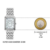 Buy Shop Fossil Raquel Three Hand Date Mother of Pearl Dial Silver Steel Strap Watch for Women - ES5306 USA Online