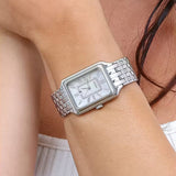 Buy Shop Fossil Raquel Three Hand Date Mother of Pearl Dial Silver Steel Strap Watch for Women - ES5306 USA Online