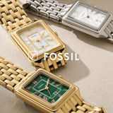 Buy Shop Fossil Raquel Three Hand Date Mother of Pearl Dial Silver Steel Strap Watch for Women - ES5306 USA Online