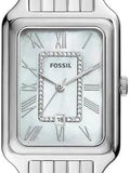 Buy Shop Fossil Raquel Three Hand Date Mother of Pearl Dial Silver Steel Strap Watch for Women - ES5306 USA Online