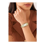 Buy Shop Fossil Raquel Three Hand Date White Dial Gold Steel Strap Watch For Women - ES5220 USA Online