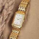 Buy Shop Fossil Raquel Three Hand Date White Dial Gold Steel Strap Watch For Women - ES5220 USA Online