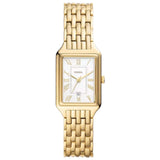 Buy Shop Fossil Raquel Three Hand Date White Dial Gold Steel Strap Watch For Women - ES5220 USA Online