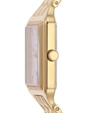 Buy Shop Fossil Raquel Three Hand Date White Dial Gold Steel Strap Watch For Women - ES5220 USA Online