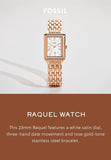 Buy Shop Fossil Raquel Three Hand Date White Dial Rose Gold Steel Strap Watch For Women - ES5271 USA Online