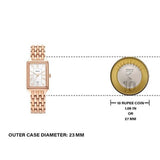 Buy Shop Fossil Raquel Three Hand Date White Dial Rose Gold Steel Strap Watch For Women - ES5271 USA Online