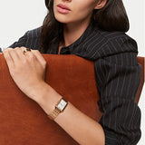 Buy Shop Fossil Raquel Three Hand Date White Dial Rose Gold Steel Strap Watch For Women - ES5271 USA Online