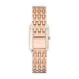 Buy Shop Fossil Raquel Three Hand Date White Dial Rose Gold Steel Strap Watch For Women - ES5271 USA Online