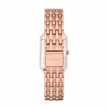 Buy Shop Fossil Raquel Three Hand Date White Dial Rose Gold Steel Strap Watch For Women - ES5271 USA Online