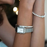 Buy Shop Fossil Raquel Three Hand Date White Dial Silver Steel Strap Watch for Women - ES5221 USA Online