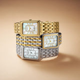 Buy Shop Fossil Raquel Three Hand Mother of Pearl Dial Gold Steel Strap Watch For Women - ES5304 USA Online