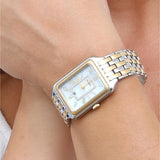 Buy Shop Fossil Raquel Three Hand Mother of Pearl Dial Two Tone Steel Strap Watch For Women - ES5305 USA Online