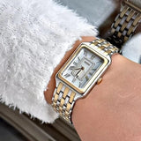 Buy Shop Fossil Raquel Three Hand Mother of Pearl Dial Two Tone Steel Strap Watch For Women - ES5305 USA Online