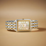 Buy Shop Fossil Raquel Three Hand Mother of Pearl Dial Two Tone Steel Strap Watch For Women - ES5305 USA Online