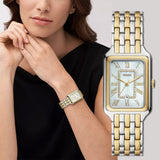 Buy Shop Fossil Raquel Three Hand Mother of Pearl Dial Two Tone Steel Strap Watch For Women - ES5305 USA Online