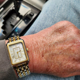 Buy Shop Fossil Raquel Three Hand Mother of Pearl Dial Two Tone Steel Strap Watch For Women - ES5305 USA Online